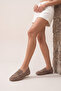 Women's Blunt Toe Casual Loafer Heviza Mink Suede - 4