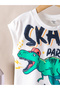 Boys Dinosaur Print Tank Top and Denim Shorts Set - 3