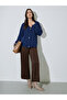 Navy Bule Solid Cable Knit Cardigan - 2
