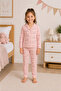 100% Cotton Girls' Buttoned Pajama Set - Long Sleeve - 2