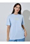 Blue Slogan Print Oversized T-Shirt - 3