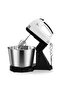 3L Electric Stand Hand Mixer with Stainless Steel Bowl, 1-Piece Baking Accessories, Multi-Speed Electric Beater with Dough Hooks and Egg Beaters, Space-Saving Kitchen Appliance for Cakes, Cookies, Cre - 4