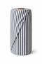 Striped Washed Linen Look 100% Cotton Fabric 235 cm Navy Blue