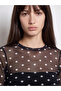 Esvab • Modern & Distinctive Zero Roba Collar Polka Dot Blouse - 3