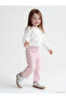 Pink Baby Girl Patterned Gabardine Pants - 2