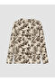 Özmarka New Season Brown Collared Floral Blouse - 6