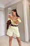 Yellow Fit Denim Shorts - 2