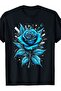 تي شيرت Urban Bloom Blue Rose بنمط الجرافيتي - 2