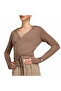 Women's Sweatshirt 3-Stripes Studio Soft Ballet Wrap Top Ky1960 - 6