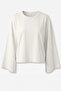 Women's Wide Sleeve T-Shirt Crew Neck Long Sleeve Cotton Relaxed Fit - 7