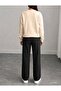 Small Butterfly Printed Women's Cropped Crewneck Bottom/Upper Track Suit Set - 2