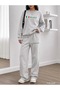 Milano Printed Women's Cropped Crewneck Bottom/Upper Tracksuit Set