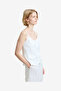Women's Cooper Linen Tailored Button Front White Cami Top - 3
