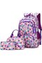 School Backpack for Girls, Teenage Laptop Bags Backpack and Lunch-Bag Set for Girls-Boys School Elementary Bookbags, 3Pcs Primary School Bag Backpack with Lunch Kit