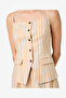 Women's Sandlot Stripe Aspen Linen Tailored Top - 6