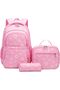 3Pcs Daisy Prints Backpack for Girls Bookbag set Primary School Daypack Elementary Students Knapsack with Lunch Box, M