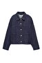 Boxy kesim denim ince ceket - 4