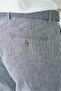 Straight Wide Leg Pleated Side Pocket Lyocell Linen Blend Bermuda Shorts - 4