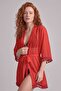 Women's Red Chiffon Tasseled Tunic Pareo - 2