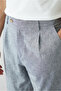 Straight Wide Leg Pleated Side Pocket Lyocell Linen Blend Bermuda Shorts - 3