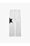 Lace-Up Waist, Star Appliqué Detail, Comfortable Fit, Wide-Leg Sweatpants - 6
