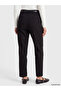 Black Belted Cigarette Cut Women's Fabric Trousers - 4