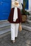 Chinese Button Detailed Shirt Tsd260272 Claret Red - 6