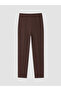 Lcw Modest Brown High Waist Slim Fit Women's Trousers - 5