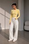 Soft Touch Finger-Loop Long Sleeve Basic Blouse St3439 - 5