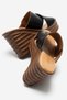 Ni̇lya Genuine Leather Padded Heel Cross Slippers - 3