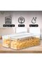 Pack of 3 Premium Clear Plastic Storage Box with Lid – Multipurpose Organizer for Fridge, Pantry, and Countertops - Refrigerator Organizer, Storage bins for Kitchen, Storage Container - 7