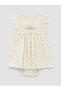 Peak New Season Ecru Crew Neck Embroidered Baby Girl Dress - 2