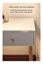 Nightstand for Bedroom,Small Night Stand Modern Bedside Tables with Drawer,Narrow Side Table with Open Storage Shel,End Table for Bedroom/Living Room/Dorm - 7