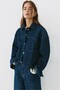 Boxy kesim denim ince ceket - 2