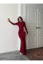 NOVA Maxi Elbise 3079 - Bordo - 5