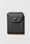 Men's Wallet Genuine Leather Handmade Card Holder with Cash Compartment Black