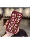 iPhone 7 Plus/8 Plus Compatible Soft Silicone Case with Burgundy Background Rose Flower Pattern - 2