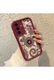 Samsung Galaxy A36 Compatible Retro Ethnic Flower Printed Shock-Absorbing Daily Protective Case