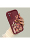 Samsung Galaxy S20 Fe 4G/5G Compatible Soft Silicone Case with Burgundy Background Rose Flower Pattern
