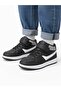 Children's Long Ankle Seasonal Sneaker Shoes-Black White