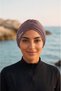 Three-Striped Crossed Sea Pool Swimmer Sports Cap - Ready-To-Wear Turban Hijab Swimsuit Outer Cap - 2