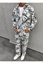 Patterned White Denim Set with Mega Pockets - 6