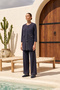 Lycell Suit with Snap Detail Trousers 991 Navy Blue