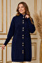 Buttoned Beard Cardigan N3265 Navy Blue
