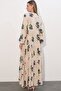 Bdart Ethnic Patterned V-Neck Buttoned Maxi Dress - 6