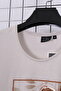 Women's Plus Size Lycra Crew Neck Printed Three Quarter Sleeve Mom T-Shirt Combed Cotton Blouse - 8