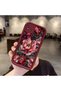 Realme C11 2021 Compatible Stylish Burgundy Frame Nostalgic Peony Pattern Daily Use Protective Case - 2