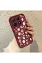 Mi 15t 5g Compatible Burgundy Background Rose Flower Pattern Soft Silicone Shockproof Case