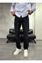 Lycra Straight Leg Black Washed Regular Fit Jeans - 2
