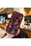 Mi 15t Pro Compatible Stylish Burgundy Frame Nostalgic Peony Pattern Daily Use Protective Case - 2